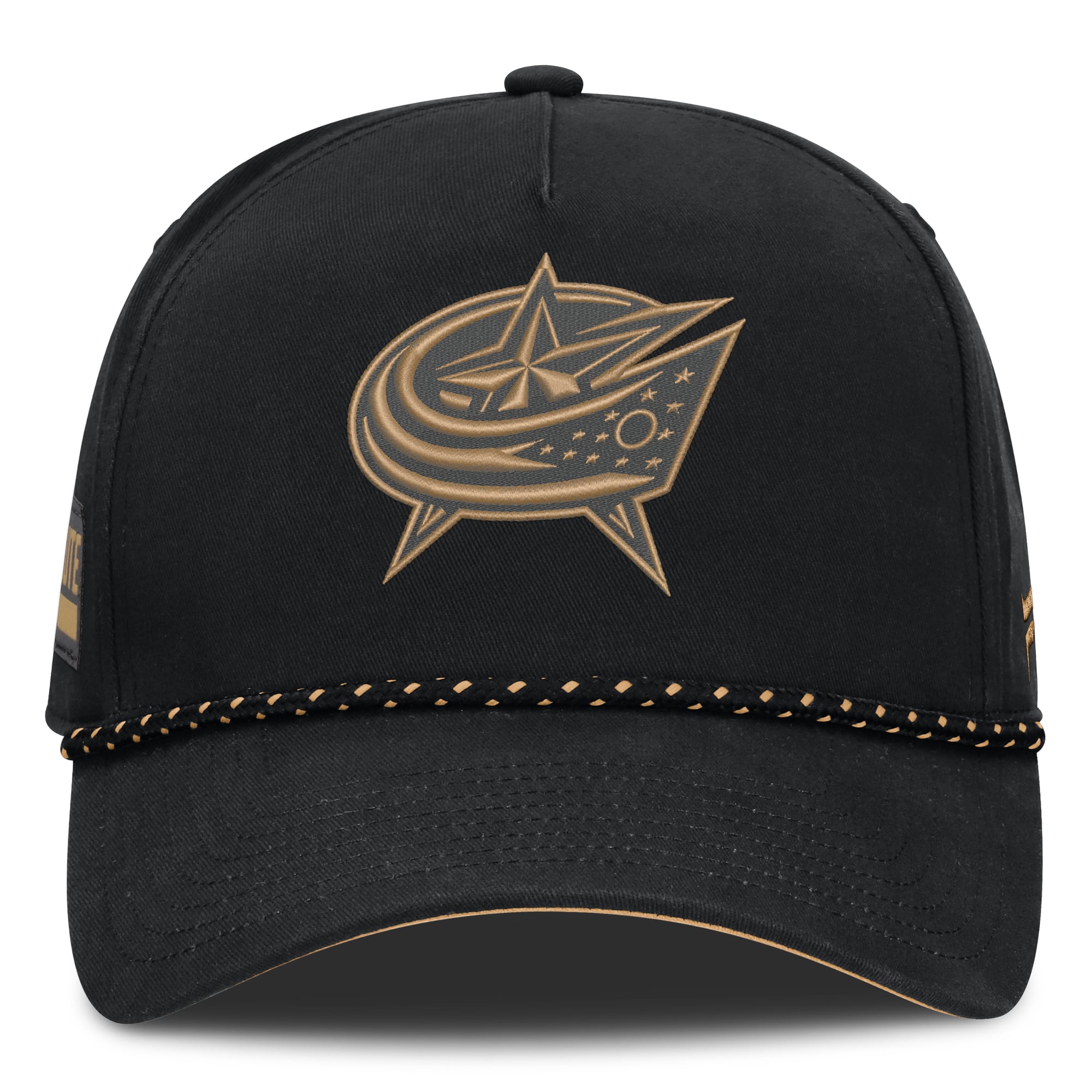 Men's Fanatics Black Columbus Blue Jackets Military Appreciation Authentic Pro A-Frame Adjustable Hat